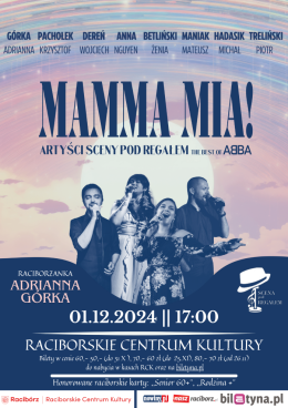 Racibórz Wydarzenie Koncert MAMMA MIA! THE BEST OF ABBA: ADRIANNA GÓRKA & SCENA POD REGAŁEM