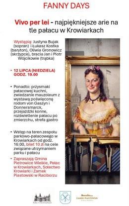 Krowiarki Wydarzenie Koncert Najpiękniejsze arie na tle Pałacu w Krowiarkach